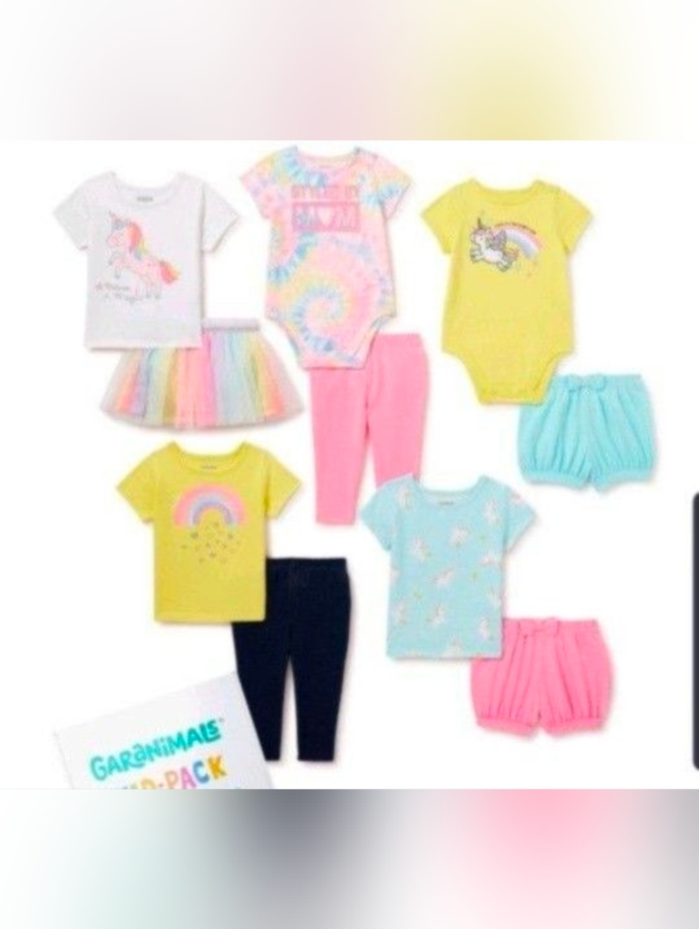 Baby Girl Garanimals Clothing Lot Onesie Shirts Shorts Skirt Summer Wrapsack 6/9
